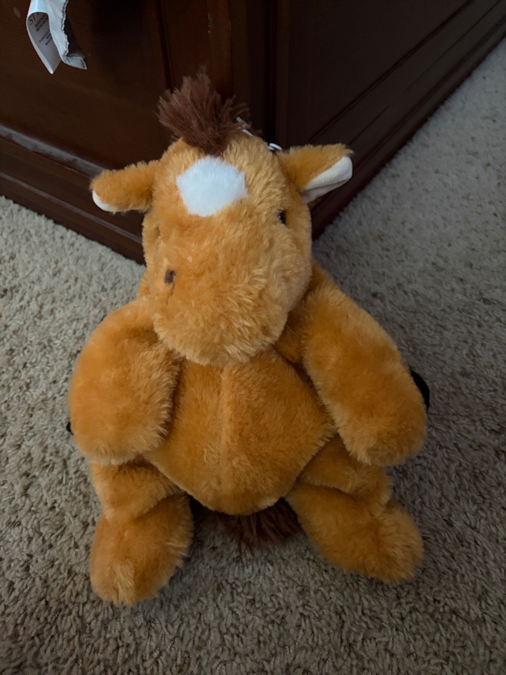 Fiesta Tan Horse Plush Backpack with White Forehead Patch